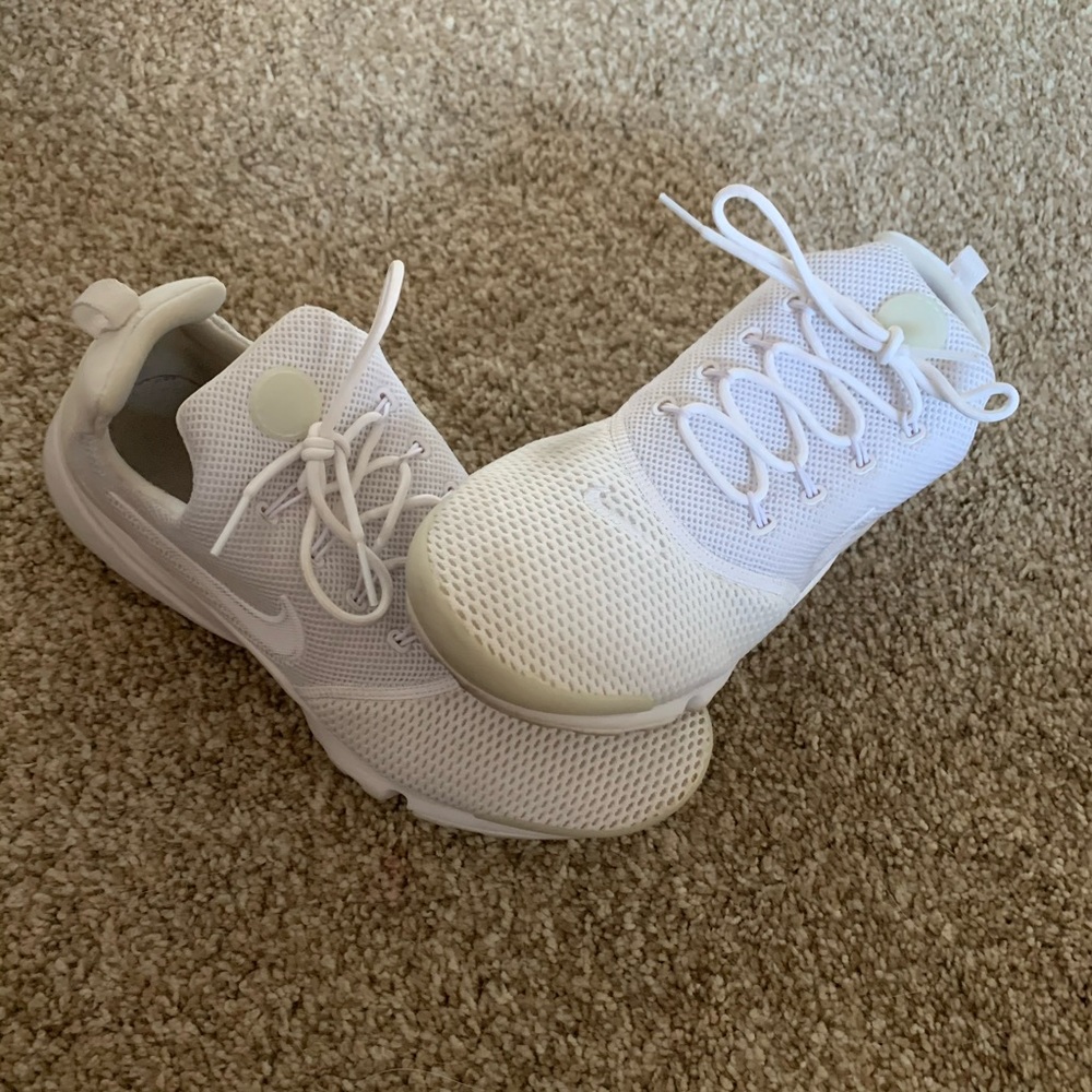 White Nike Walking Shoes